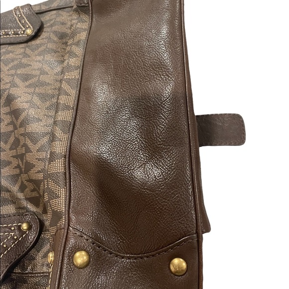 MICHAEL KORS Logo Leather Hobo with Braided Handles - Picture 7 of 13